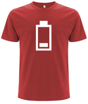 Low Energy - Akku T-Shirt, falls mal keine Power mehr da ist