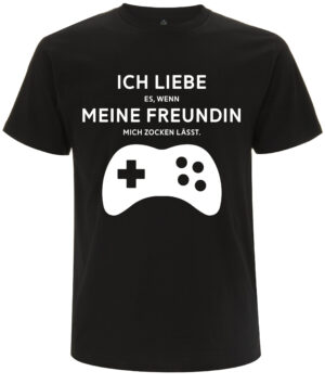 Ich liebe es, wenn meine Freundin mich zocken lässt - T-Shirt für den Freund